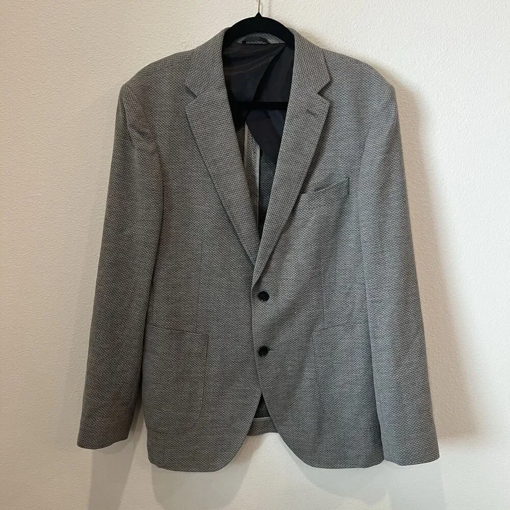 Rodd & Gunn Glovers Sports Fit Jacket Blazer Gray Large Wool